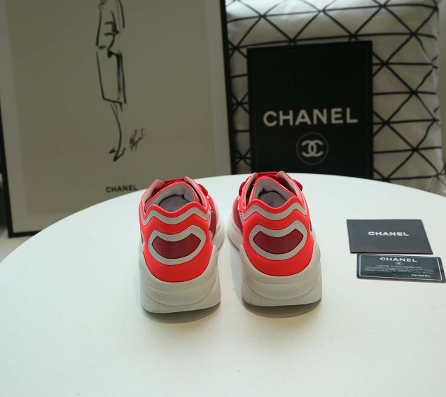 CC original calfskin&mesh sneakers G34356 red