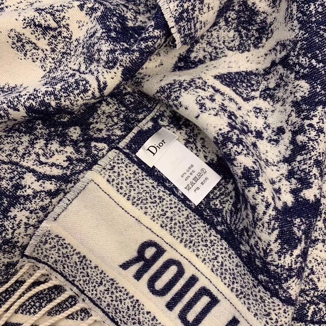 2020 Dior top quality cashmere blanket D133 blue