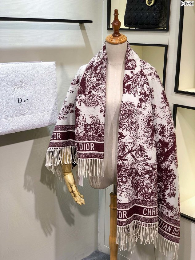 2020 Dior top quality cashmere blanket D133 bordeaux