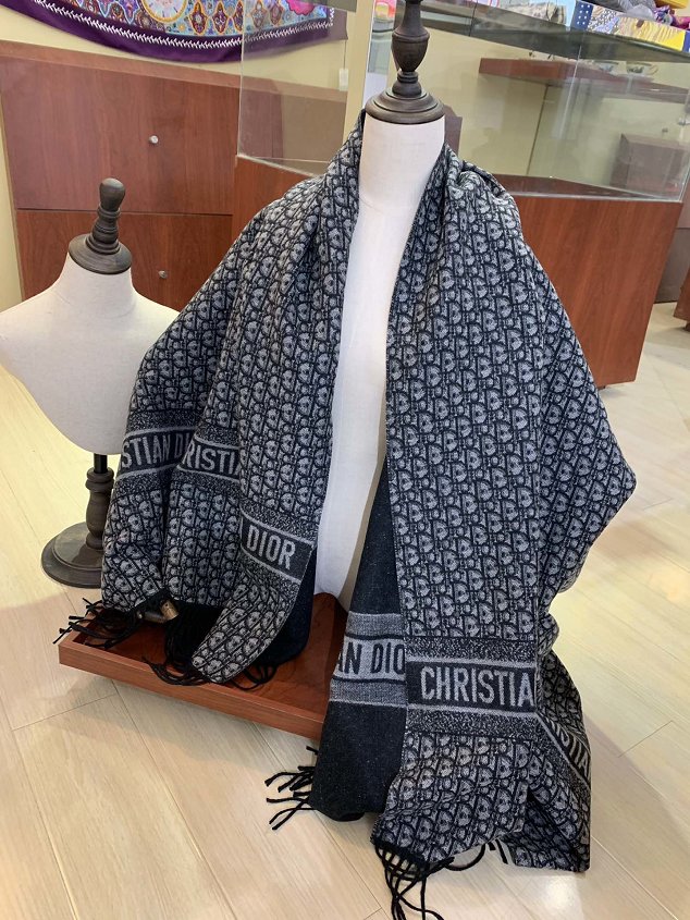 2020 Dior top quality cashmere blanket D135 black