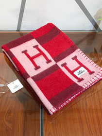 Hermes original cashmere avalon blanket HB064 red