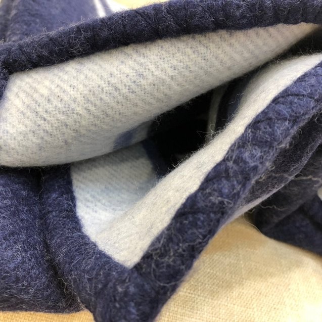 2020 Hermes top quality cashmere blanket H437 blue