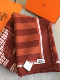 2020 Hermes top quality cashmere blanket H437 brown