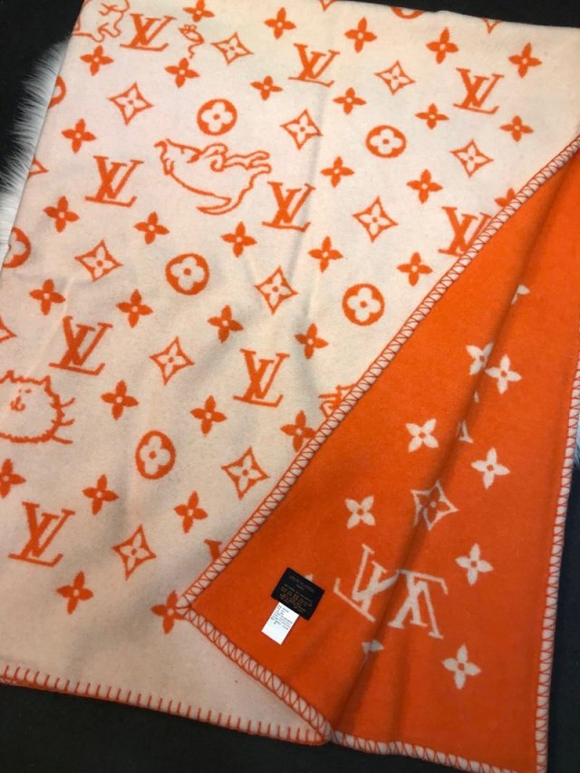 2020 louis vuitton top quality cashmere blanket L572 orange