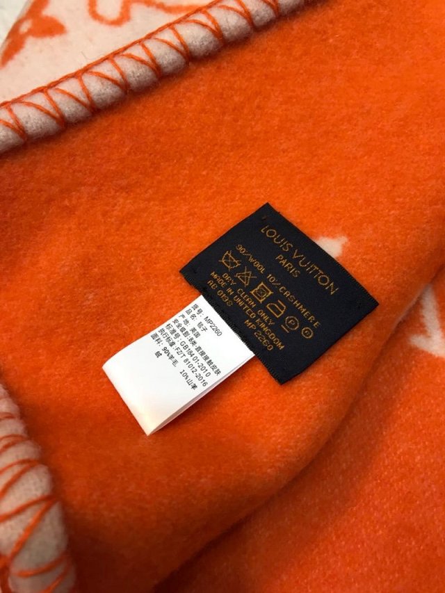 2020 louis vuitton top quality cashmere blanket L572 orange