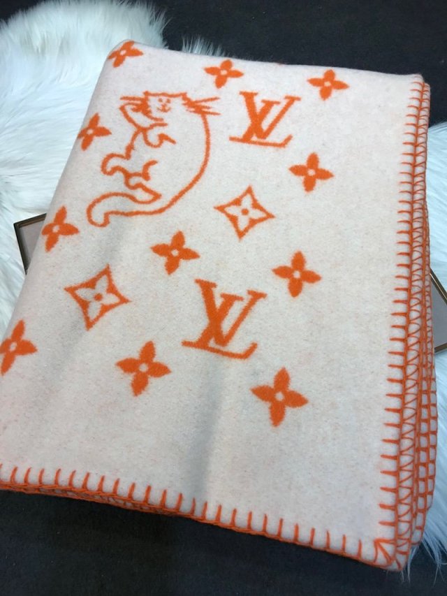 2020 louis vuitton top quality cashmere blanket L572 orange