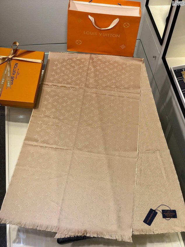 2020 louis vuitton top quality cashmere scarf L570 apricot