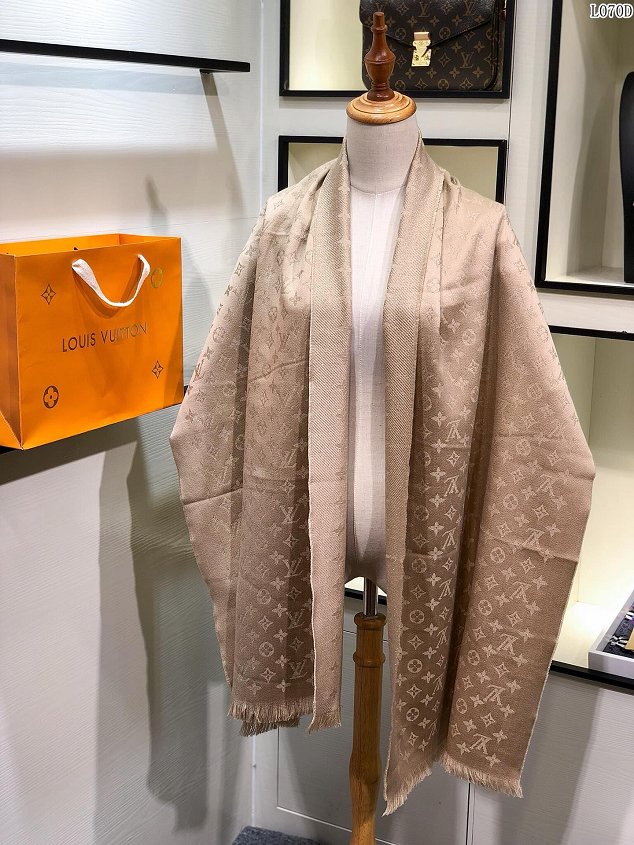 2020 louis vuitton top quality cashmere scarf L570 apricot