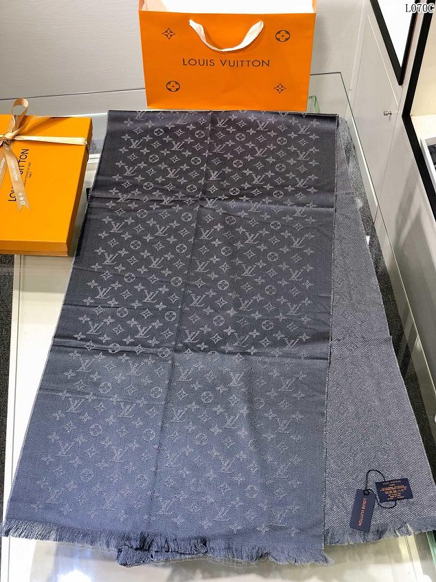 2020 louis vuitton top quality cashmere scarf L570 grey