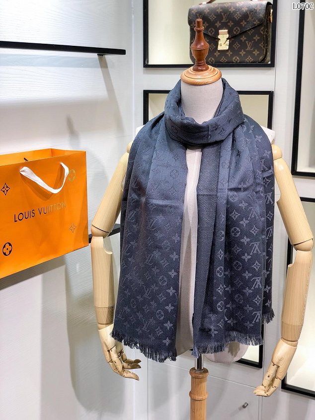 2020 louis vuitton top quality cashmere scarf L570 grey