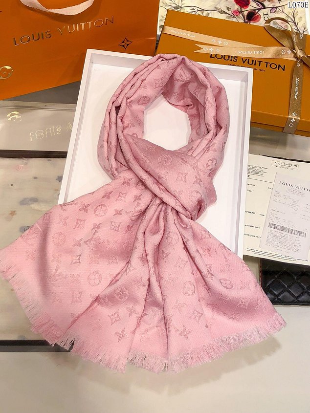 2020 louis vuitton top quality cashmere scarf L570 pink