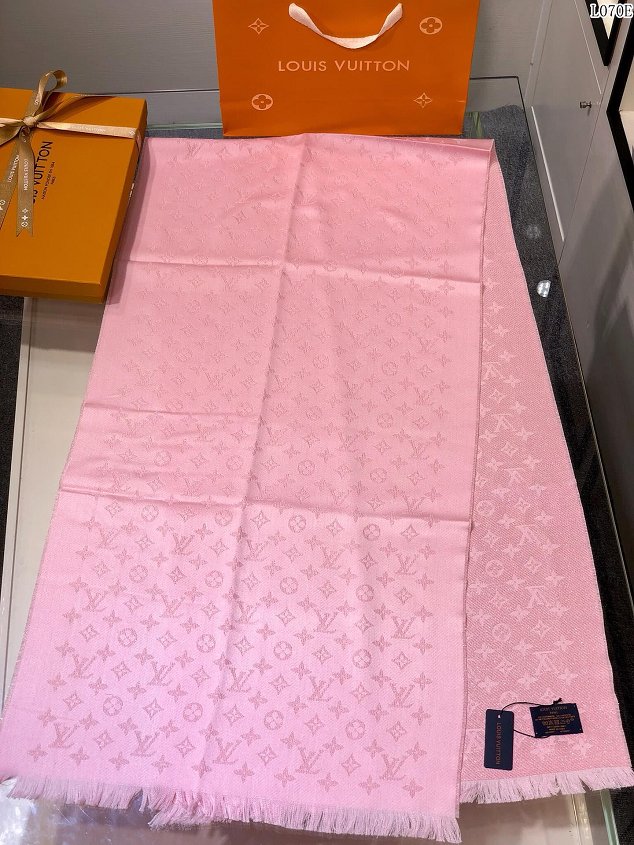 2020 louis vuitton top quality cashmere scarf L570 pink