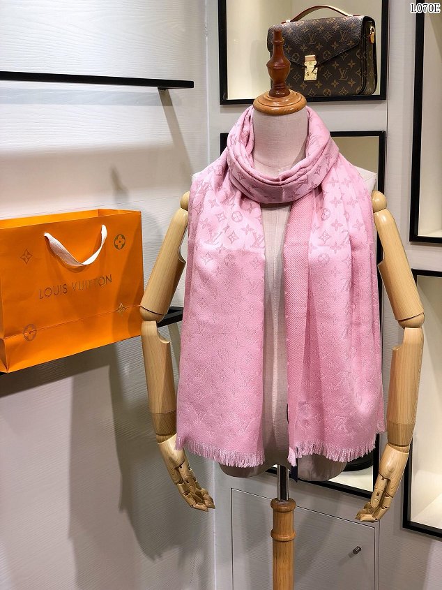 2020 louis vuitton top quality cashmere scarf L570 pink