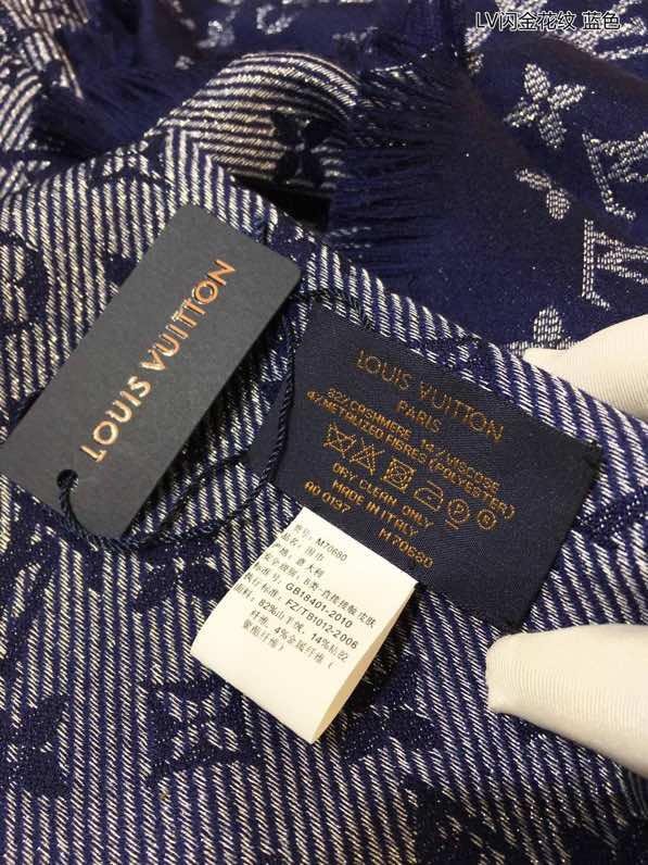 2020 louis vuitton top quality cashmere scarf L571 blue