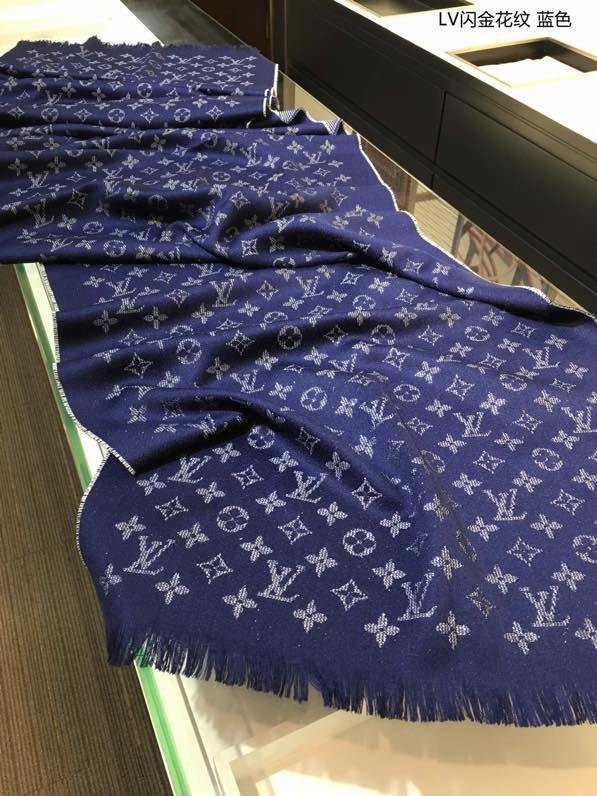 2020 louis vuitton top quality cashmere scarf L571 blue