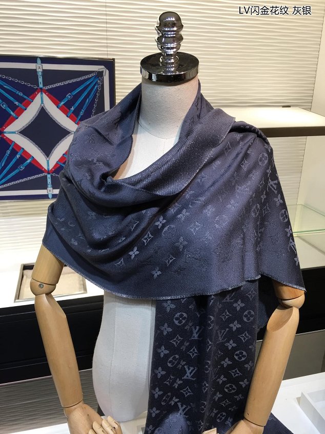 2020 louis vuitton top quality cashmere scarf L571 grey