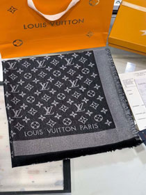 2020 louis vuitton top quality silk scarf L568 black(small logo)