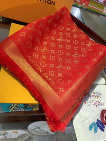 2020 louis vuitton top quality silk scarf L568 red&gold