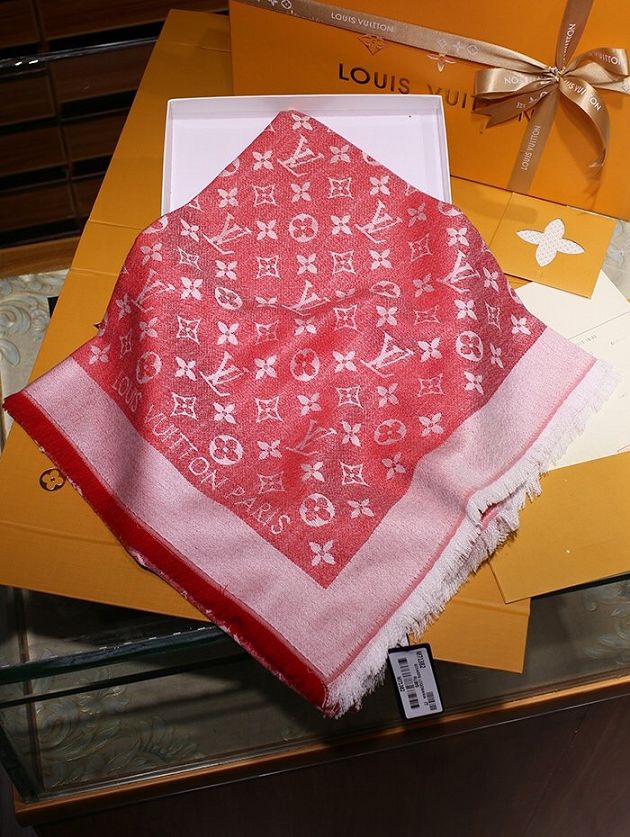 2020 louis vuitton top quality silk scarf L568 red&white