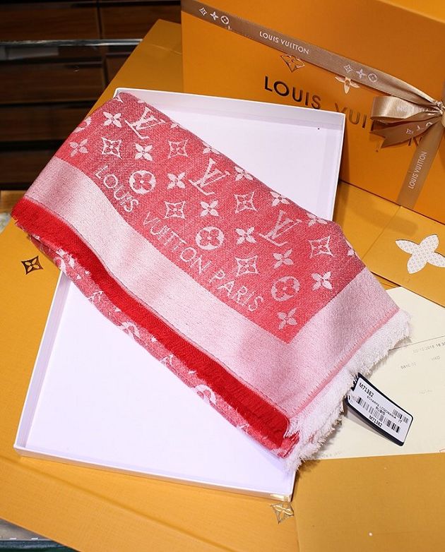 2020 louis vuitton top quality silk scarf L568 red&white