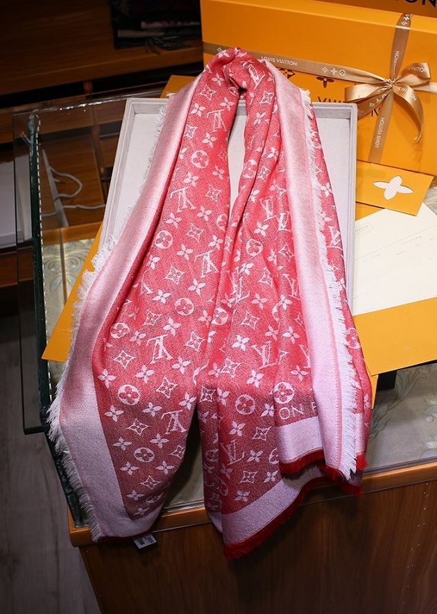 2020 louis vuitton top quality silk scarf L568 red&white