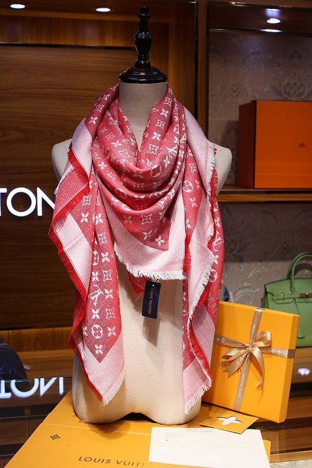 2020 louis vuitton top quality silk scarf L568 red&white