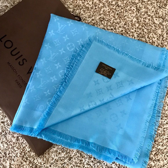 2020 louis vuitton top quality silk scarf L568-2 blue