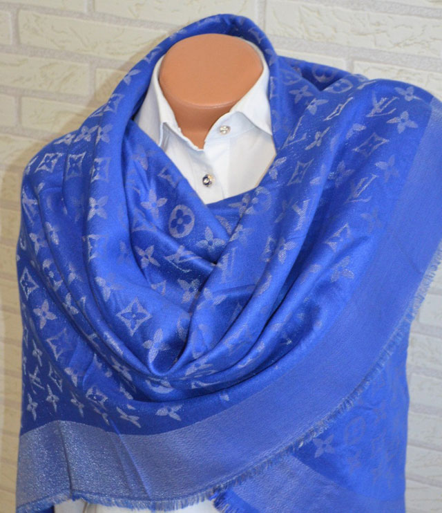 2020 louis vuitton top quality silk scarf L568-3 blue