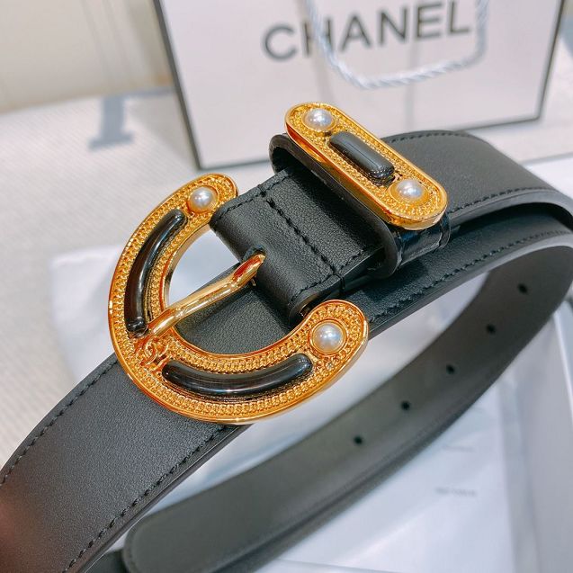 CC original calfskin 30mm belt AA0585 black