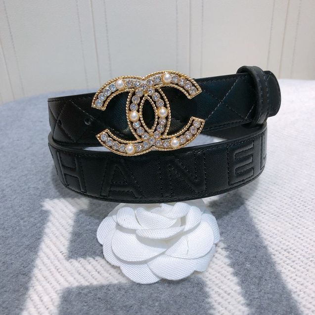 CC original lambskin 30mm belt AA6542 black	