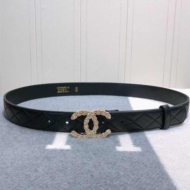 CC original lambskin 30mm belt AA6542 black	