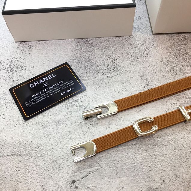 CC original calfskin 20mm belt AA6550 coffee