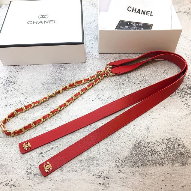CC original calfskin 20mm belt AA6619 red
