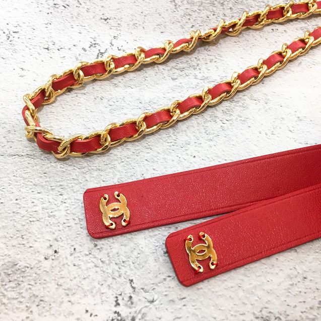 CC original calfskin 20mm belt AA6619 red