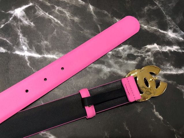 CC original calfskin 30mm belt AA6546 pink