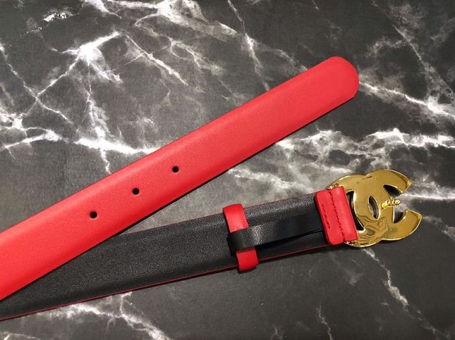CC original calfskin 30mm belt AA6546 red