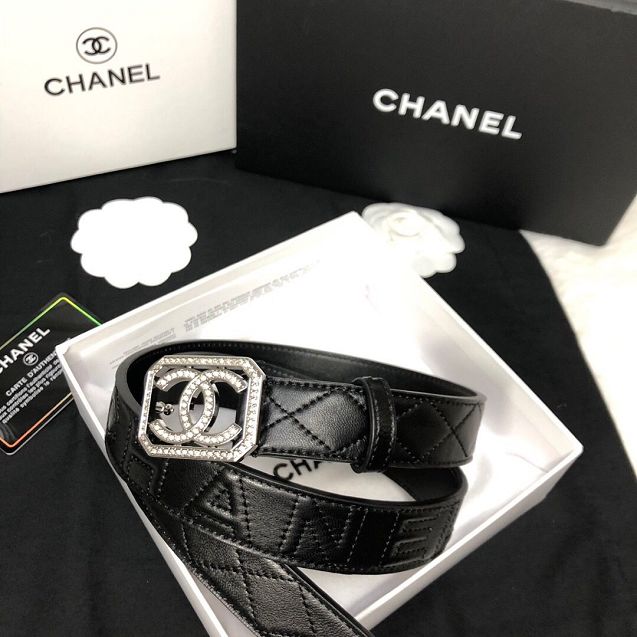 CC original calfskin 30mm belt AA6549 black
