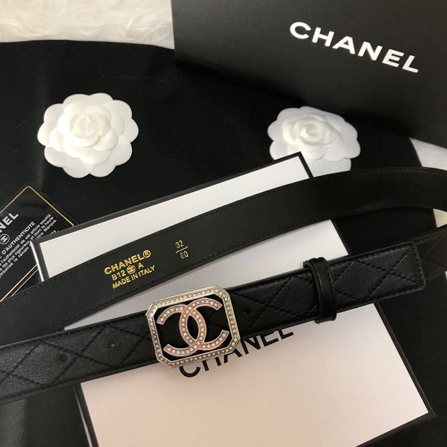 CC original calfskin 30mm belt AA6549 black