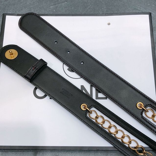 CC original calfskin 34mm belt AA6545 black	
