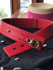 Feragamo original calfskin belt 35mm F0057 red