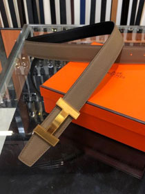Hermes orignal epsom leather constance belt 32mm H071439 grey