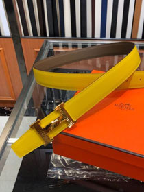 Hermes orignal epsom leather constance belt 32mm H071440 yellow