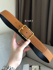 Hermes orignal epsom leather rouleau reversible belt 38mm H071436 coffee