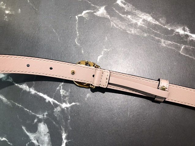 GG original signature calfskin belt 20mm 411921 pink