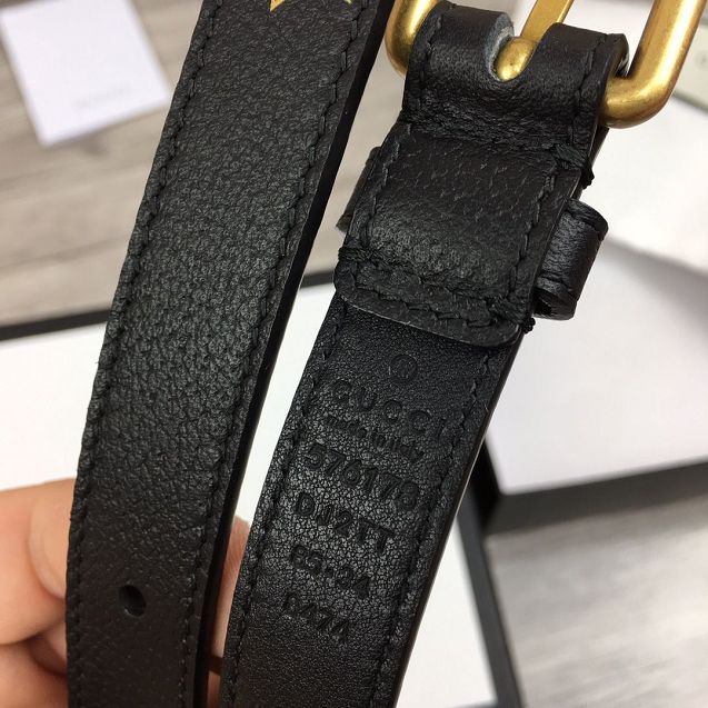 GG original calfskin bees 20mm belt 576178 black