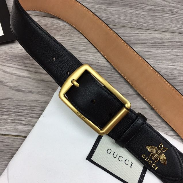 GG original calfskin bees 40mm belt 576179 black