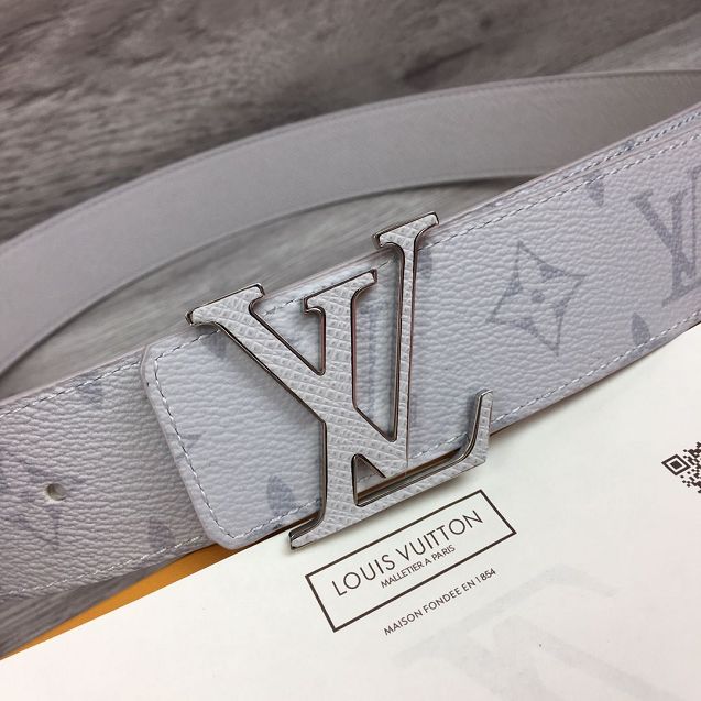 Louis vuitton monogram canvas Initiales 40MM belt M0159Q white