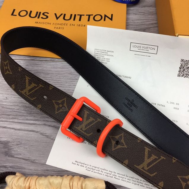 Louis vuitton monogram canvas voyager 35MM belt M0043V