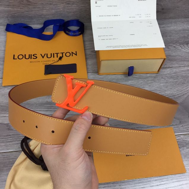 Louis vuitton prism 40mm belt M0166S coffee