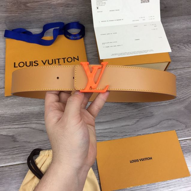 Louis vuitton prism 40mm belt M0166S coffee